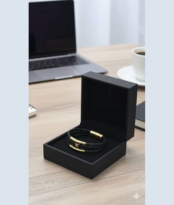 Abrexo Black Bracelet ( Pack of 1 )