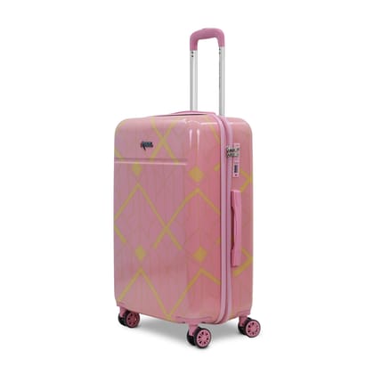 AMERICAN TRAVELLER Spider Trolley Bag Single Large Polycarbonate | Hardshell Lightweight Expandable Travel Luggage Suitcase | 8 Metallic | 360 degree Rotatable Wheels | TSA Type Lock (28, Blush Pink) AMERICAN TRAVELLER Spider Trolley Bag Single Large Polycarbonate | Hardshell Lightweight Expandable Travel Luggage Suitcase | 8 Metallic | 360 degree Rotatable Wheels | TSA Type Lock (28, Blush Pink)