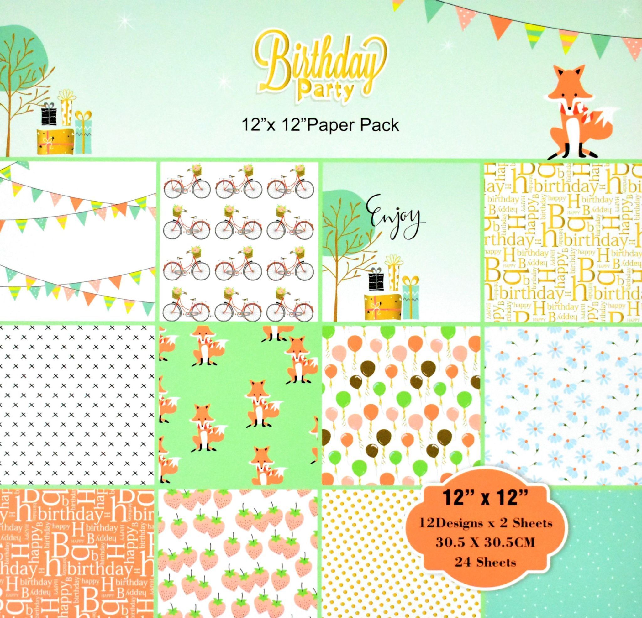 Birthday Party Paper Pack 12 by 12