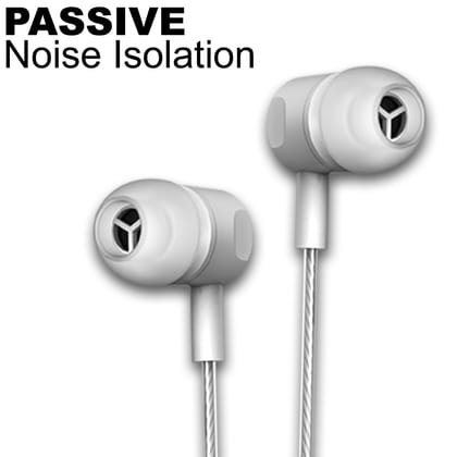 Rock Music RM-070 Wired Earphone-White