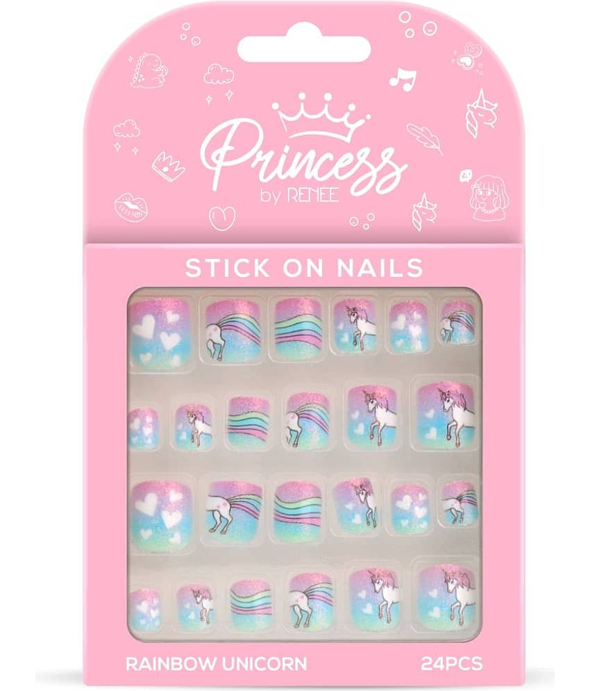 RENEEStick On Nails Durable, Trendy & Easy Application Nail Art Set 24 Pcs