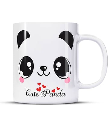 ZYOZI® Cute Panda Theme Printed Coffee Mug | Ceramic Coffee Mug for Gifts - 325 ml Printed Coffee Mug | Ceramic Cute Panda Printed Coffee Mug (Pack of 1)