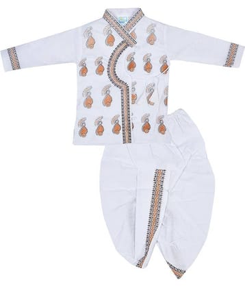 Disha Baby Boys Cotton Kurta Sets ( Pack of 1 , Yellow )