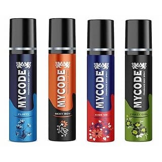 Mycode Celebration Fragrance (Flirtysexyboykissmecrazygirl) Pack Of 4