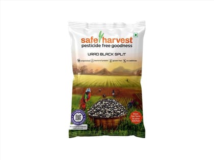 Safe Harvest Pesticide Free Urad Black Split 500g Safe Harvest Pesticide Free Urad Black Split 500g