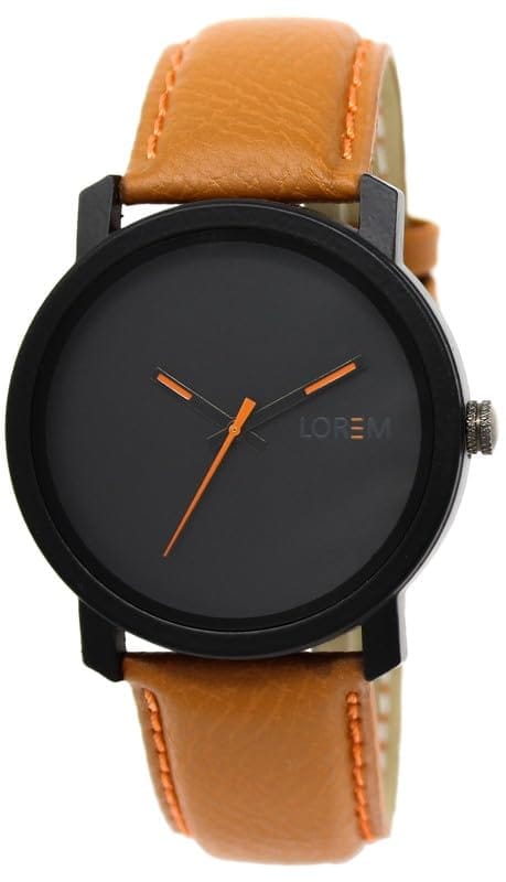 LOREM Black Plain Analog Watch for Men LR20-UF