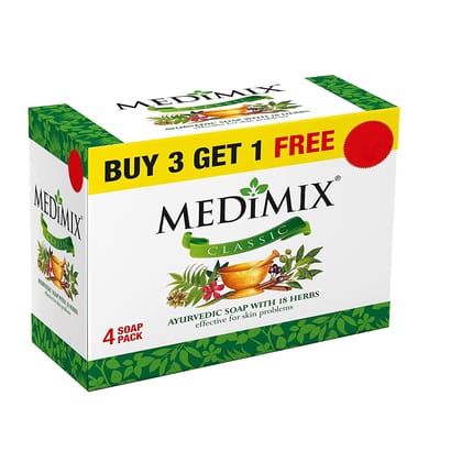 Medimix Ayurvedic Soap, 75 gm Each - Buy 3 Get 1 Free