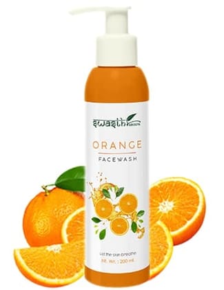 Swasth Arogya Orange Face Wash || Beauty Toner || Skin Tan Removal || Vitamin E || Pack Of 1 Bottle Fresh Orange Face Wash (200ml.)