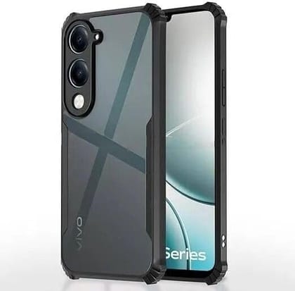 PLUGTECH Slim Shockproof Case | Matte Black Soft | Drop Protection | Precise Cutouts | Premium Mobile Cover for Vivo Y19 5G, Vivo Y19e 4G