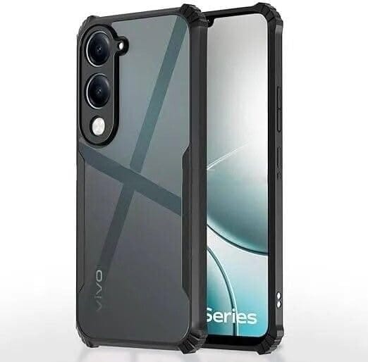 PLUGTECH Slim Shockproof Case | Matte Black Soft | Drop Protection | Precise Cutouts | Premium Mobile Cover for Vivo Y19 5G, Vivo Y19e 4G