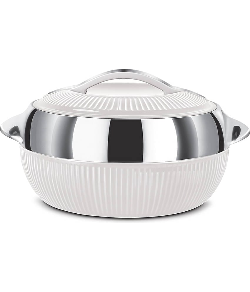 Milton Fiesta 1000 Insulated Inner Stainless Steel Casserole, 830 ml, White Silver
