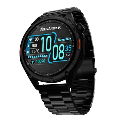 Fastrack Marvellous FX1 1.43" AMOLED Smart Watch with SpO2 Monitoring, Sleep & Mood Tracking, Bluetooth Calling, AI Voice Assistant, Alloy Case – Smartwatch for Men & Women (Black) Fastrack Marvellous FX1 1.43" AMOLED Smart Watch with SpO2 Monitoring, Sl