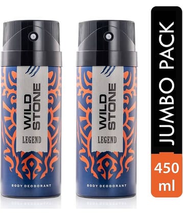 Wild Stone Legend Deodorant for Men 225ml each, Pack of 2