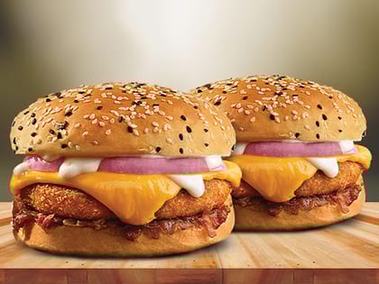 2 Chicken Cheese Club Burger