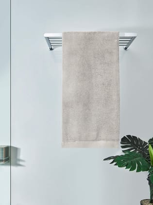 DDECOR - Solitaire Collection 100% Cotton Bomboo    Bath Towel |75 CM X 150 CM| - Grey