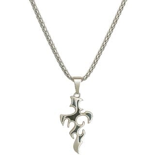KIMTI Men Necklace (Tribal Cross Pendant Necklace, Silver) KIMTI Men Necklace (Tribal Cross Pendant Necklace, Silver)