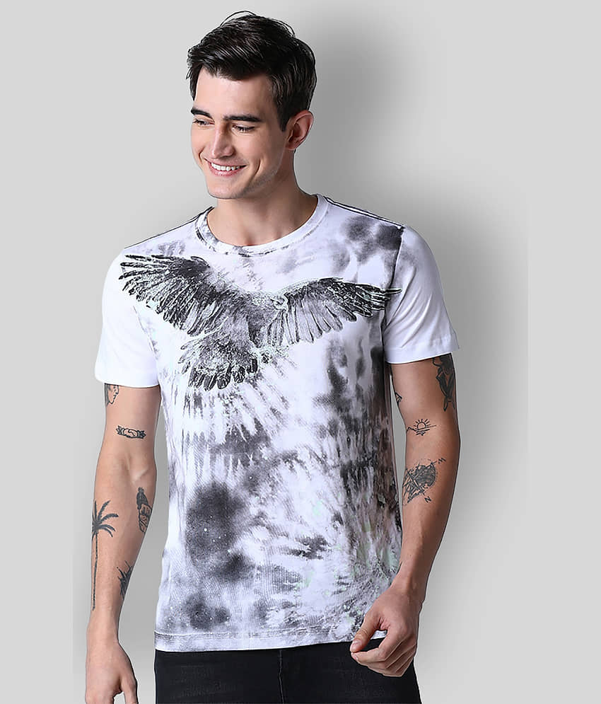 Huetrap Pack of 1 Cotton Regular Fit Men's T-Shirt ( White )