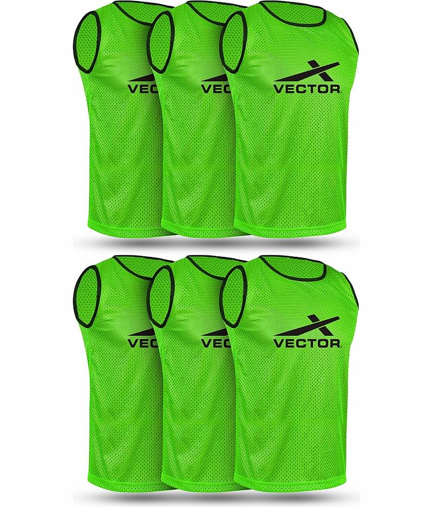 VECTOR X VX-BIBS Pack of 6 Small Football, Hockey Bib (Blue)