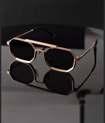 PIRASO Black Square Sunglasses ( Pack of 1 )