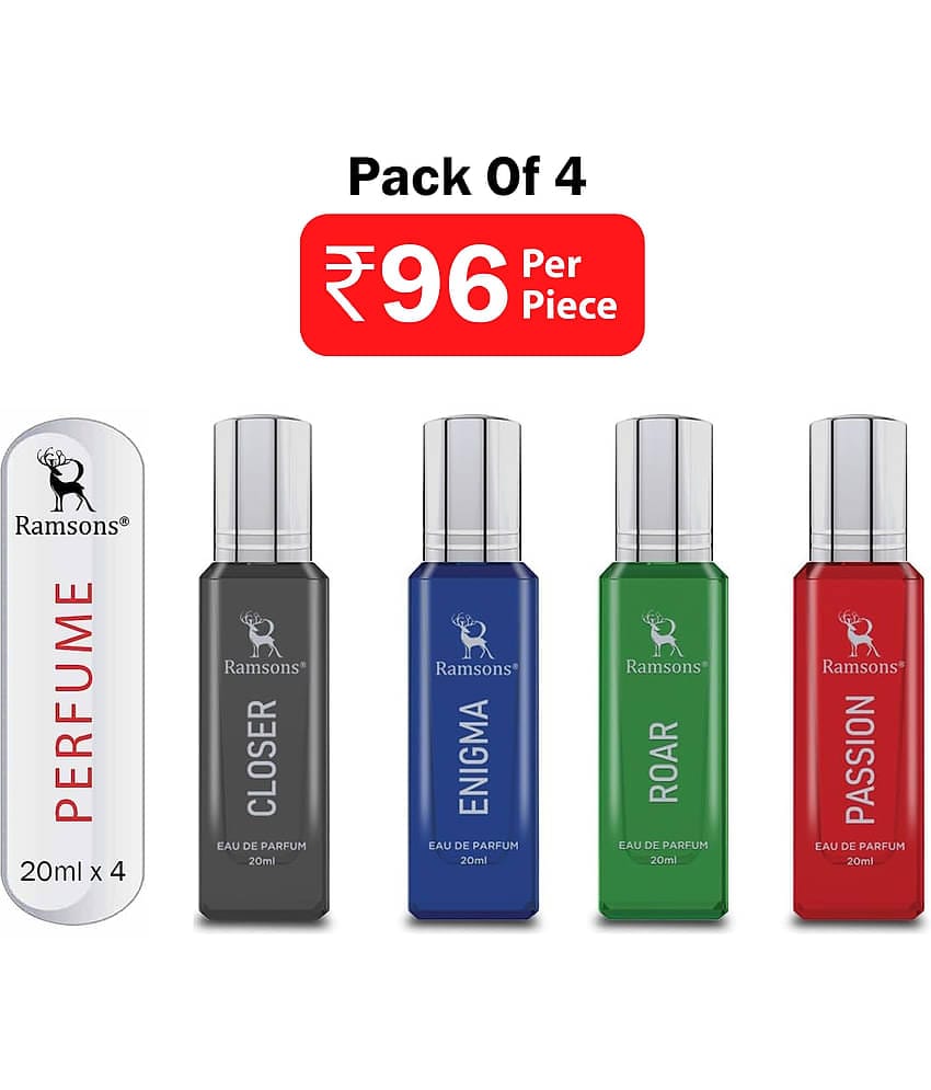 Ramsons - PREMIUM FOR MEN Gift Set EDP A Set of 4 Premium Perfumes 20 ml (Pack of 4)
