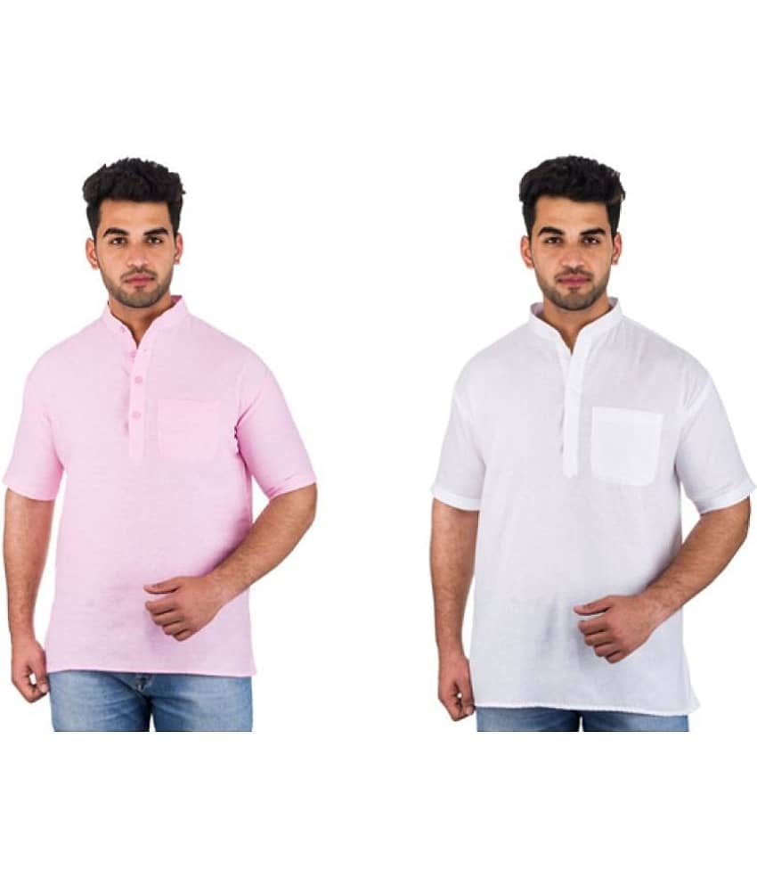 DESHBANDHU DBK Multi 100 Percent Cotton Kurta Pack of 2