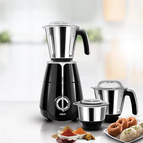 Wipro Elato FMG204 - 1000W (3 Jar) Black