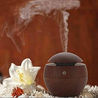Wooden Cool Mist Humidifiers Essential Oil Diffuser Aroma Air Humidifier with Colorful Change for Car, Office, Humidifiers for Home, Air Humidifier for Room.