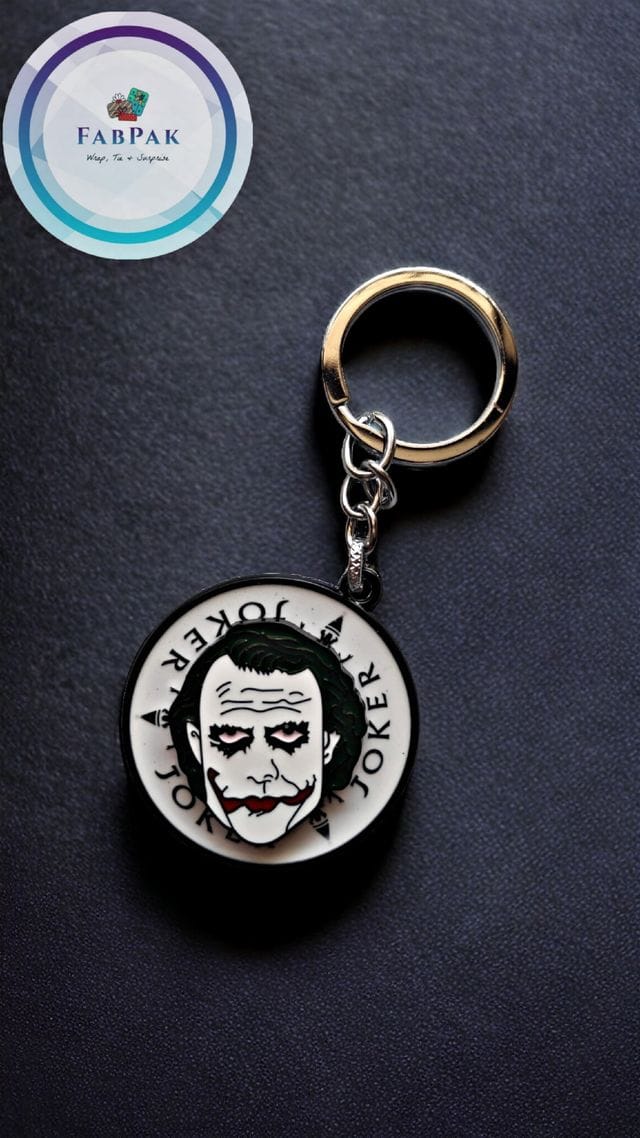 FABPAK Rotating Metal Joker Keychain