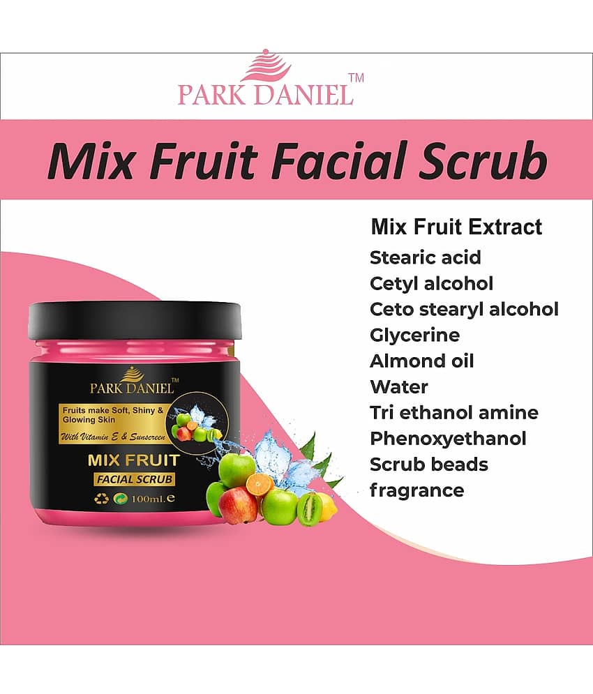 Park Daniel  Mix Fruit Scrub Dead Skin Removal  For face and body exfoliation Facial Scrub 100 ml