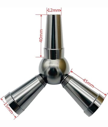 PUFF SMART Hookah Stainless Steel  Connector (Pack of 1) 3 inch COLOR MAY VARY