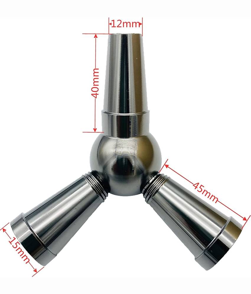 PUFF SMART Hookah Stainless Steel  Connector (Pack of 1) 3 inch COLOR MAY VARY