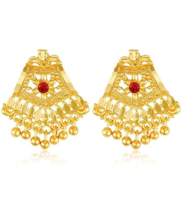 Vighnaharta Glittering glance Gold Plated Screw back alloy dangler studs Earring for Women and Girls   [VFJ1631ERG ] - Golden