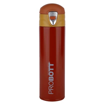 PROBOTT Thermosteel Swift Vacuum Flask Cap Bottle (Colour - RED) by Total Sporting And Fitness Solutions Pvt Ltd