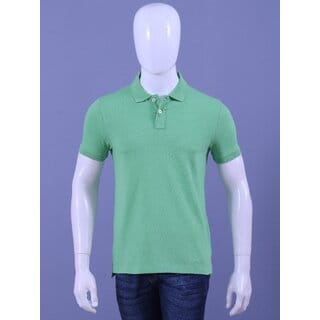 REDLINE MENS LIGHT GREEN SOLID POLO T-SHIRTS