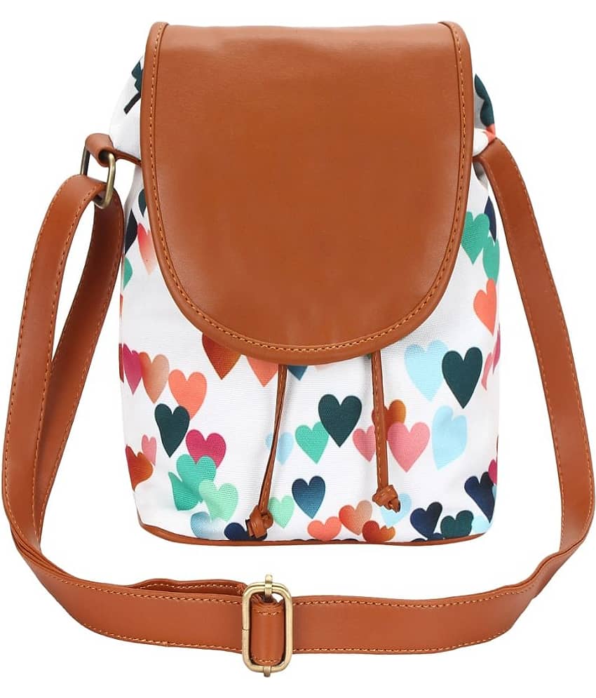 SAKWOODS Sling Bag Canvas Set of 1 ( White )