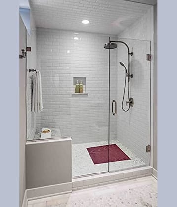 AMRO Beautility Needs Anti-skid PVC Bath Mat 40x60 cm ( Pack of 1 ) - Brown