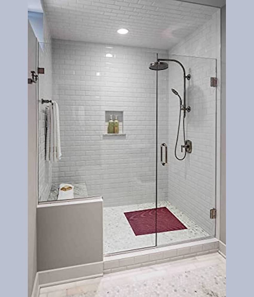 AMRO Beautility Needs Anti-skid PVC Bath Mat 40x60 cm ( Pack of 1 ) - Brown