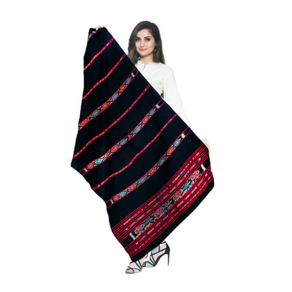 Handcrafted Black Sambalpuri Cotton Stole