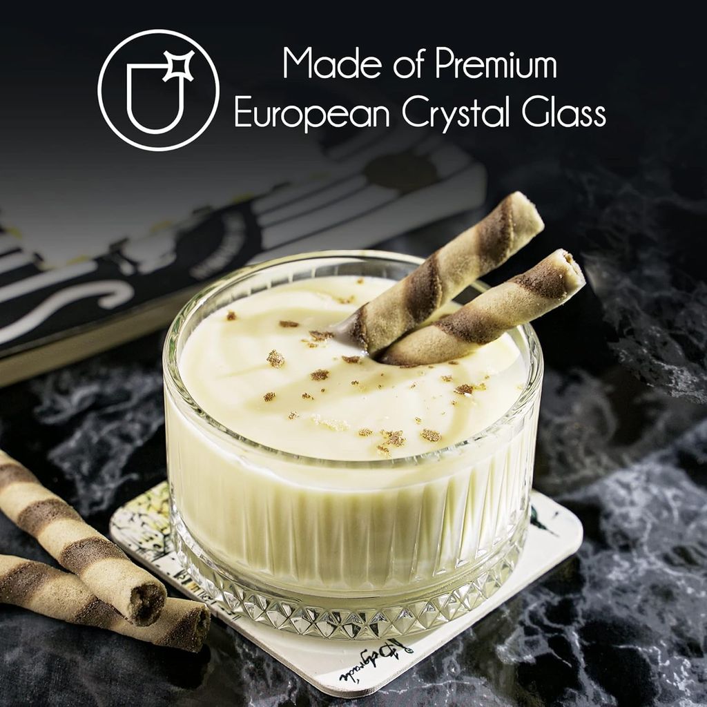 Glass Serving Bowls With Cut Design, Perfect For Snacks,Desserts,Salads, Dry Fruits, Ideal For Home Use, Restaurants,Parties, Durable Quality Glass Adds Charm To Any Dining Setup (4.2 Inch, Set Of 6)