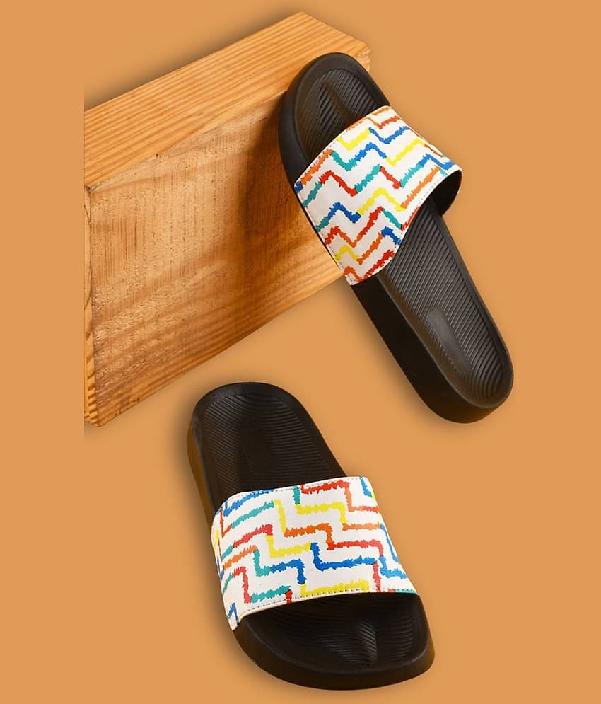 Q tick White Men's Slide Flip Flop