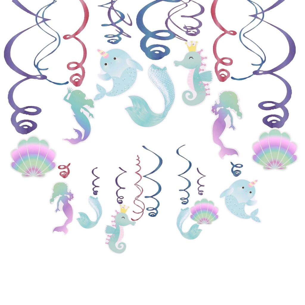 Mermaid Swirl Decoration - 12PC - Party and Festive Needs | Buy online on ZillyBuy