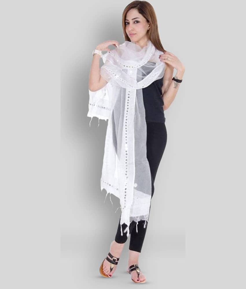 Raj White Tissue Dupatta