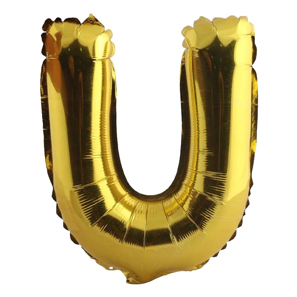 16" Letter U Golden Balloon - Party and Festive Needs | Buy online on ZillyBuy
