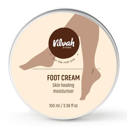vilvah STORE Foot Cream | For Dry And Cracked Feet | Moisturizes Rough Heels| Softens The Chapped Or Calloused Feet | Suitable For All Skin Types| Suitable For Men & Women | 100 Ml vilvah STORE Foot Cream | For Dry And Cracked Feet | Moisturizes Rough He