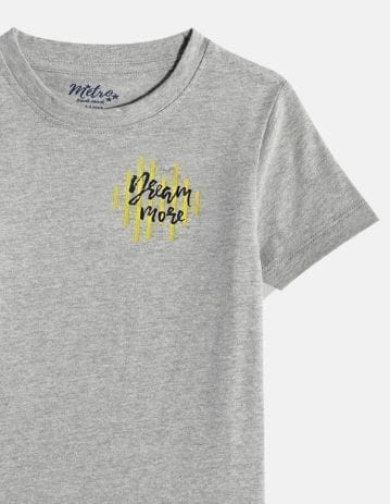 Boys Grey Pack of 3 Printed T-shirt