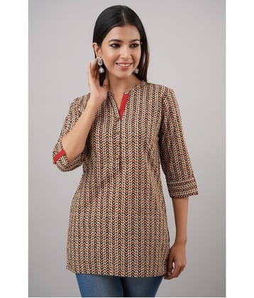 SAART BUNAAI Women's Cotton Tunic ( Beige )