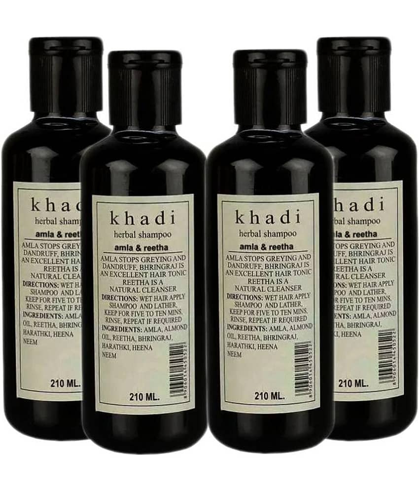 Khadi Herbal Amla & Reetha Shampoo 840 ml Pack of 4