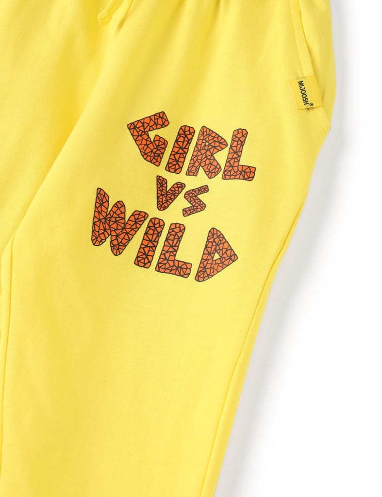 Sophisticated Kids Girls Capri Pants Cotton French Terry Blazing Yellow Girl vs Wild 2025 at Sho