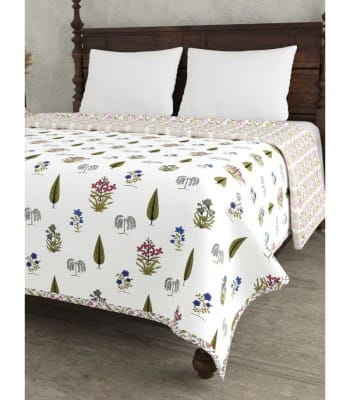 NatureHues Reversible Super King Dohar 150 GSM Pure Cotton