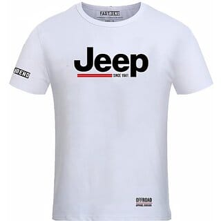 FastB Men Typography Round Neck White T-Shirt